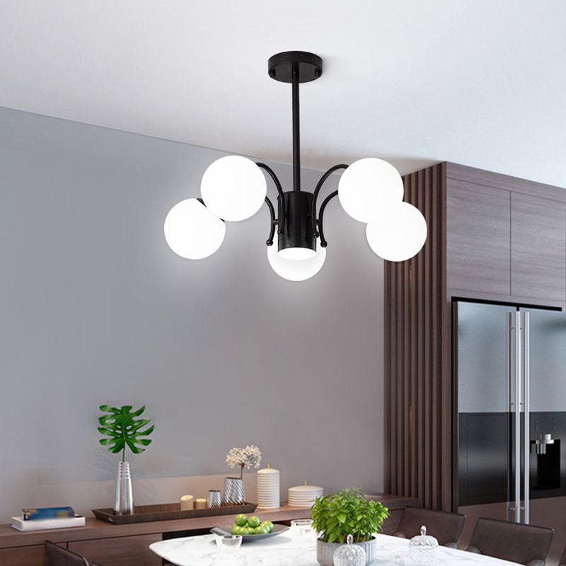 Modern Chandelier Light Fixtures Metal Global Hanging Lamp for Dining Room