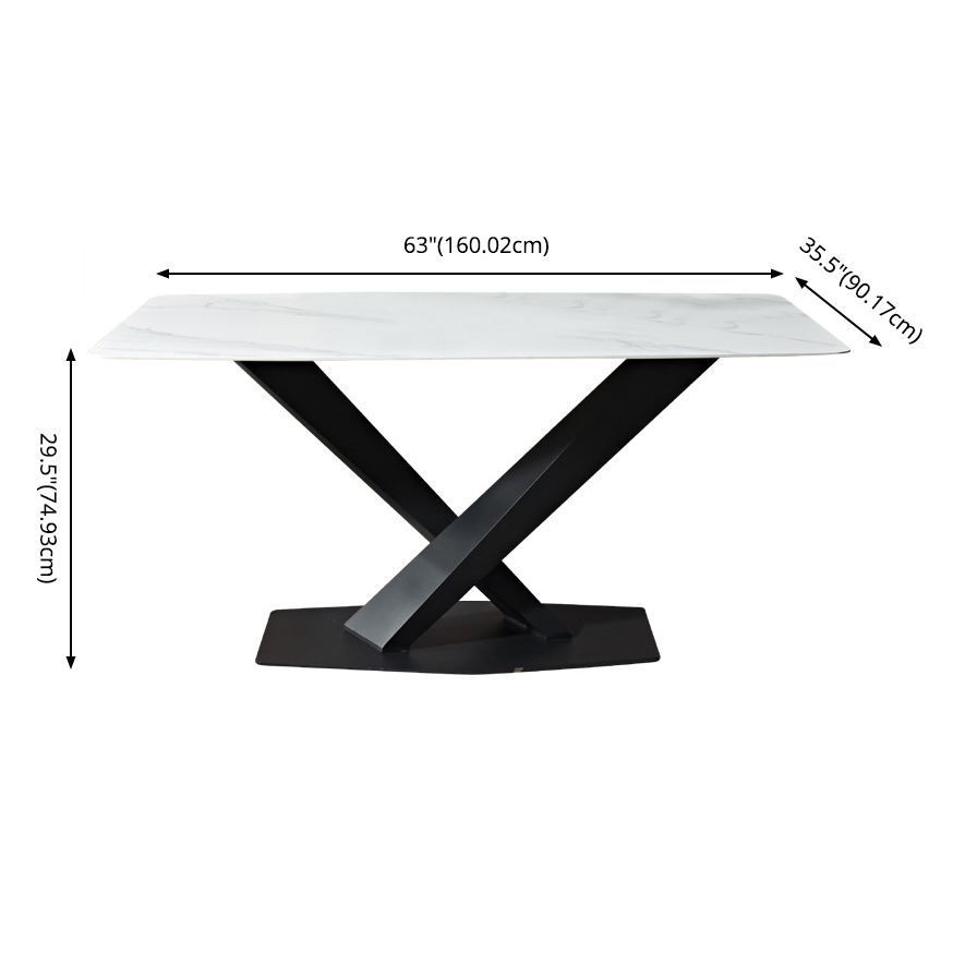 Dining Room Sets Contemporary with Sintered Stone Dining Table and Cushion Chairs