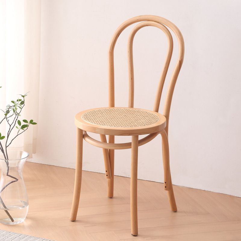 Wood Modern Style Side Chair Open Back Dining Chair for Dining Room