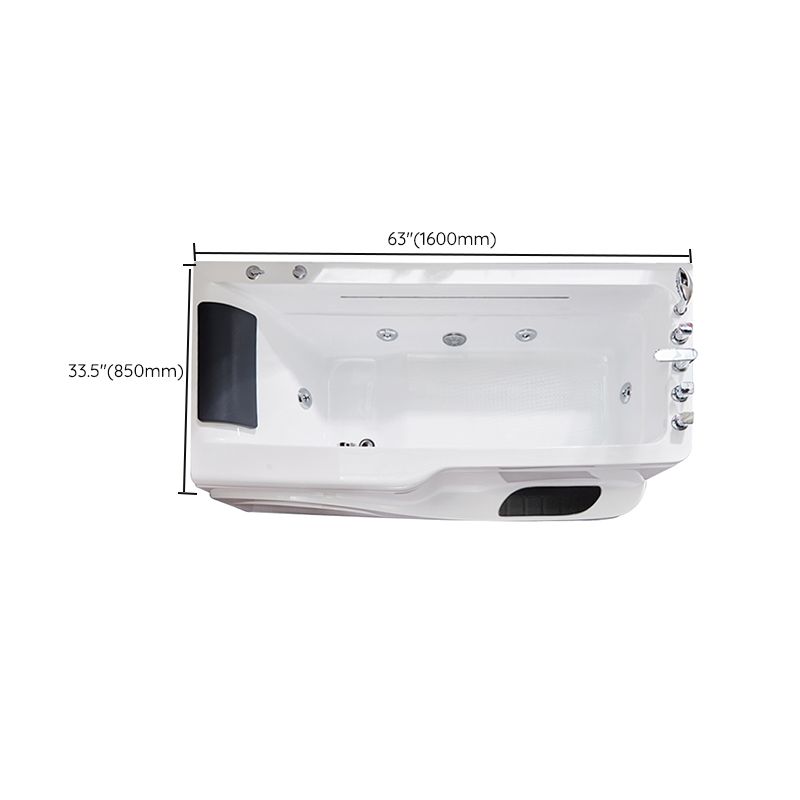 Contemporary Rectangle Bathtub Acrylic Air /Whirlpool/Soaking Bathtub