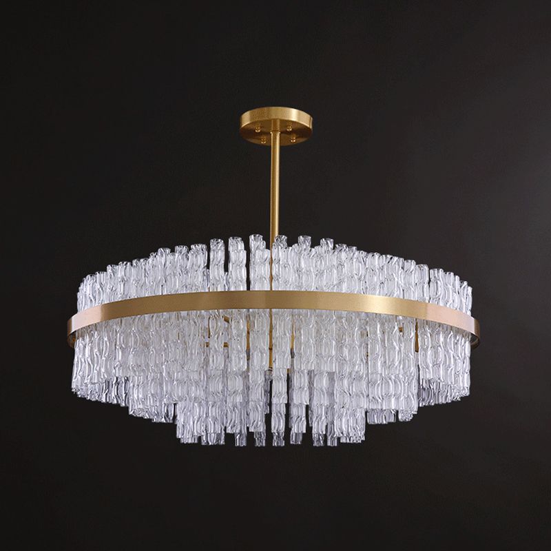 Moderner Stil Ring Kronleuchter Kristall Multi -Lichter Kronleuchter für Wohnzimmer