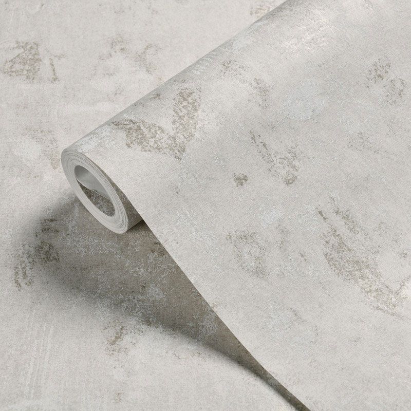 Rouleau de papier peint simple de couleur unie pour décoration murale texturée de chambre à coucher en beige et gris, 20,5 po x 31 pi