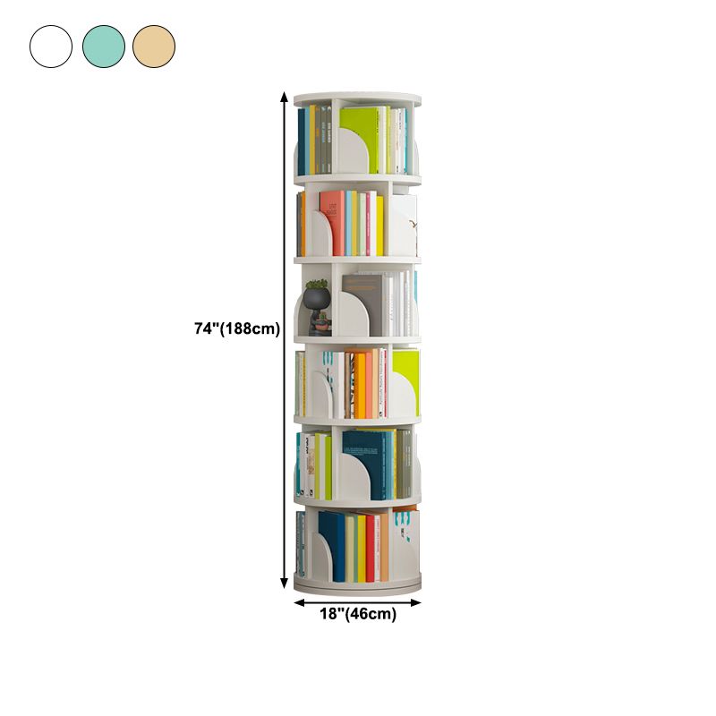 Open Wooden Bookshelf Modern Home Living Room Revolving Bookcase