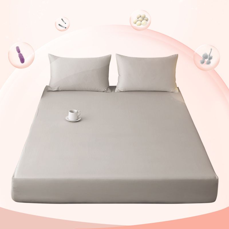 Antimicrobial Fitted Sheet Whole Colored Breathable Cotton Fade Resistant Fitted Sheet