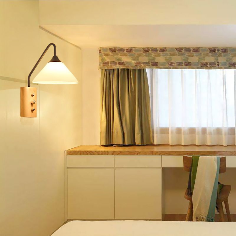 Modern Style Flared Wall Light Sconces Glass 1 Light Wall Lighting Ideas