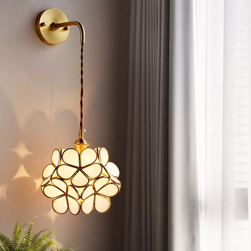 Nordic Style Copper Wall Light Colorful Ball Shape Wall Lamp for Living Room