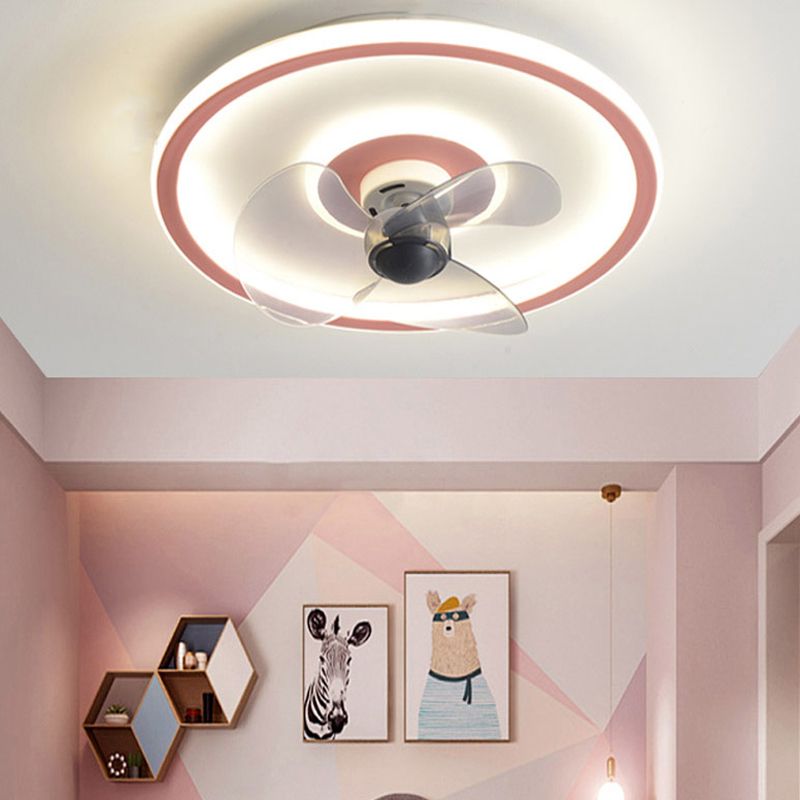 Cena circolare a ventola del soffitto Light Metal Minimalist LED Montano Accensione del soffitto