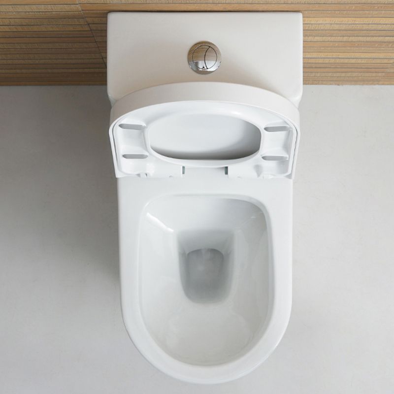 Contemporary Floor Mount Flush Toilet White Urine Toilet for Bathroom
