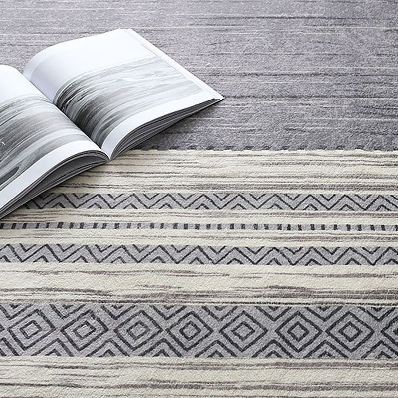 Modern Ombre Printed Carpet Polyester Area Rug Stain Resistant Shag Indoor Rug for Living Room