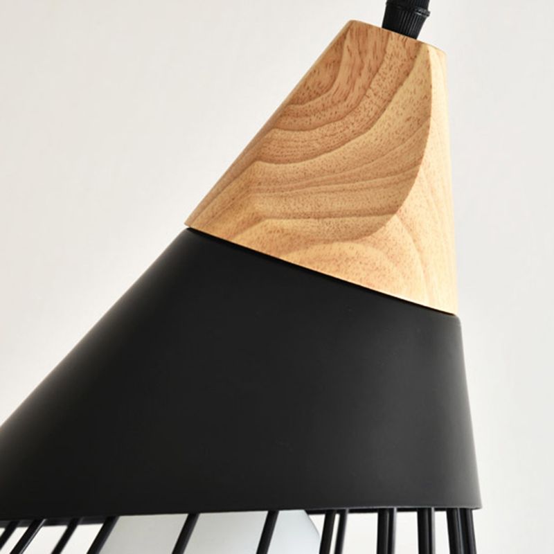 Metal Cone Shade Hanging Lights Modern Macaron Style 1 Head Hanging Mount Fixture for Restaurant