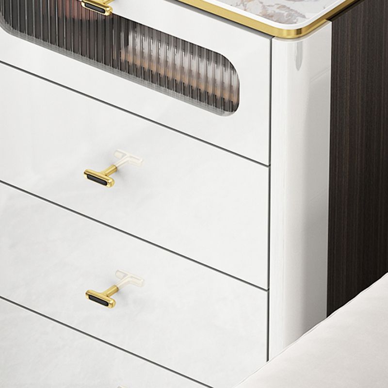 Contemporary Storage Chest Vertical Storage Chest Dresser 15.7" Wide