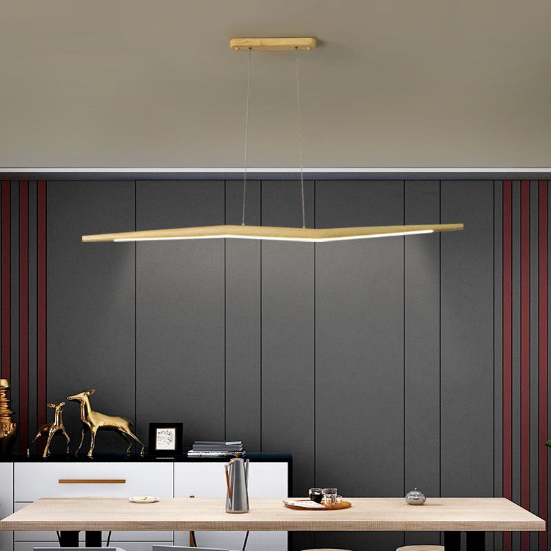 Twig Shaped Metal Ceiling Lamp Minimalistic LED Island Light Fixture for Restaurant