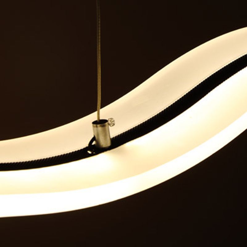 Weiße lineare LED -Insellicht im modernen künstlerischen Stil Schmiedeeisen anheiztem Licht mit Acrylschatten