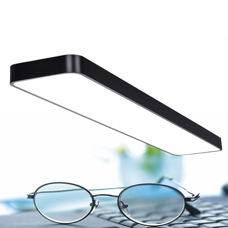 Rectangle Shape LED Ceiling Lamp Modern Aluminium 1 Light Flush Mount for Balcony