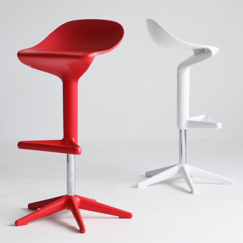 Modern Liftable Bar-stool Low Back Bar Stool with Metal Legs