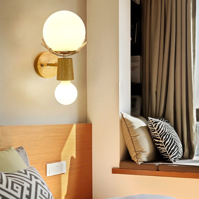 Simple Log Wall Disponce Un bulbo Luz de la pared moderna de la pared para sala de estar