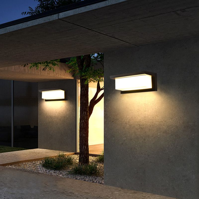 Moderne Aluminiumwandleuchte wasserdichte geometrische LED -Wandwaschmaschine für draußen