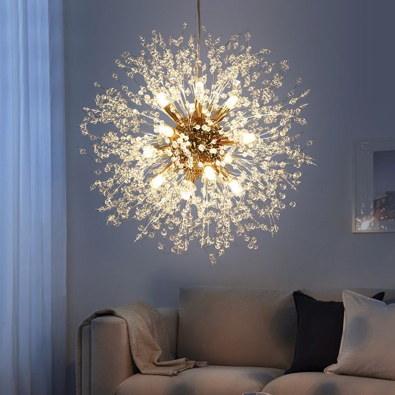 Modern Dandelion Chandelier Light Fixtures Multi-Head Suspension Pendant Lamps