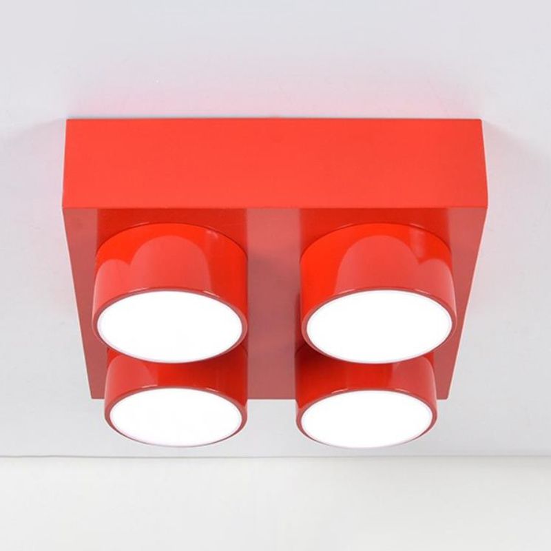 Toy Brick Luz de techo empotrada LED metálica para niños de montaje empotrado para jardín de infantes con pantalla acrílica