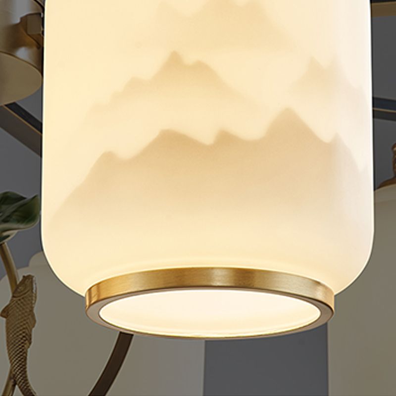 Cylinder Island Lighting Fixtures Contemporary Kitchen Island Lighting with Glass Shade