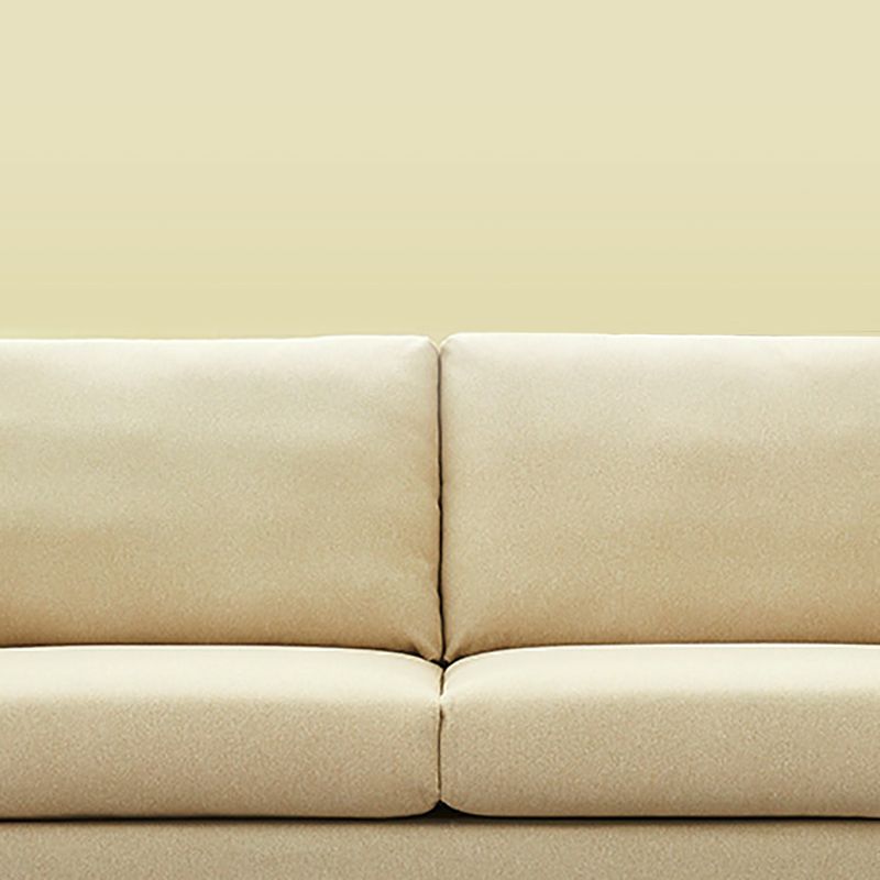 Linen Modern Standard Sofa Loose Back 33"W Square Arm Sofa Sofa