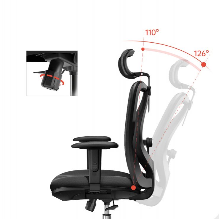 High Back Office Chair With Sponge Seat Fixed/Adjustable Arm Office Chair