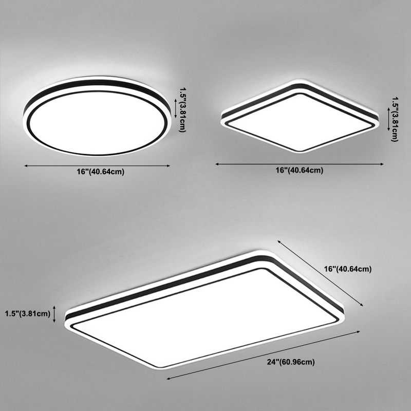 Geometrical 1-Light Flush Mount Ceiling Light Fixtures Metal Modern Style Flush Ceiling Lamp