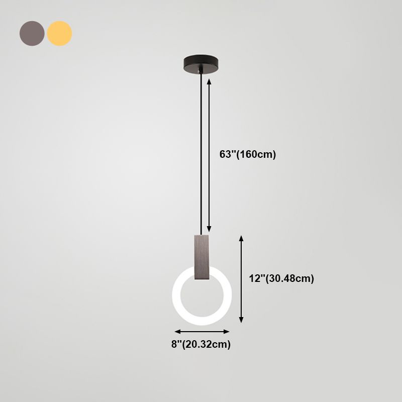 Circle Shape Metal Pendant Lights Modern Style Hanging Lamps