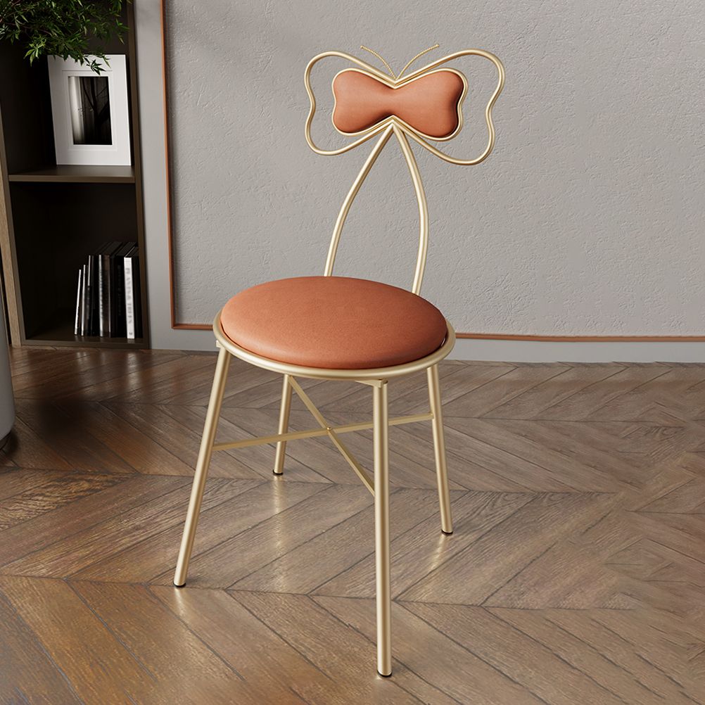 Sillas laterales con respaldo abierto de estilo nórdico, sillas tapizadas de comedor sin brazos para el hogar