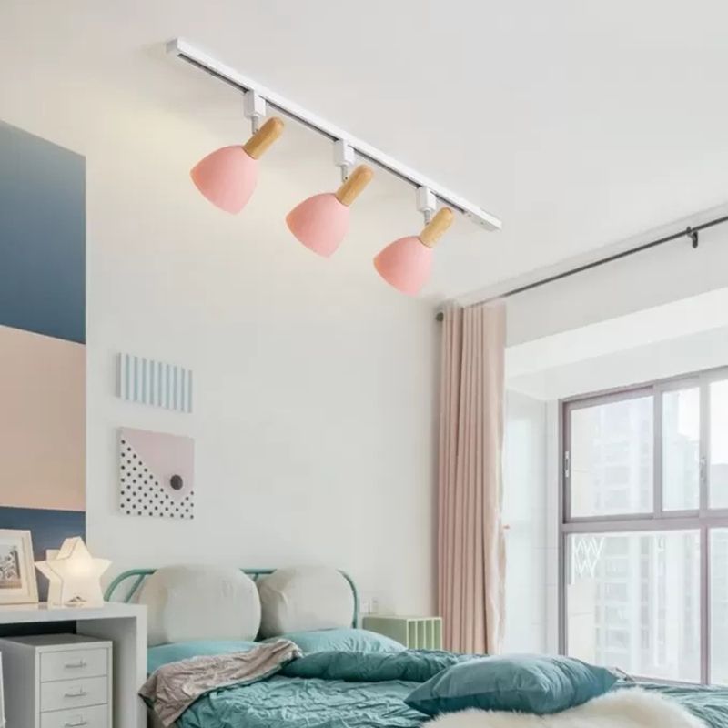 Nordische Schienenbeleuchtungs-Sets, moderner, minimalistischer Macaron-Stil, für Zuhause, Wohnzimmer, Hintergrund, Wand, kommerzielles Bekleidungsgeschäft, Ausstellungsraum, Spotlight