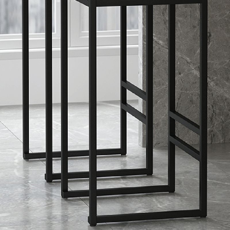 Contemporary Bar and Counter Stool Low Back Stool with Sled Base