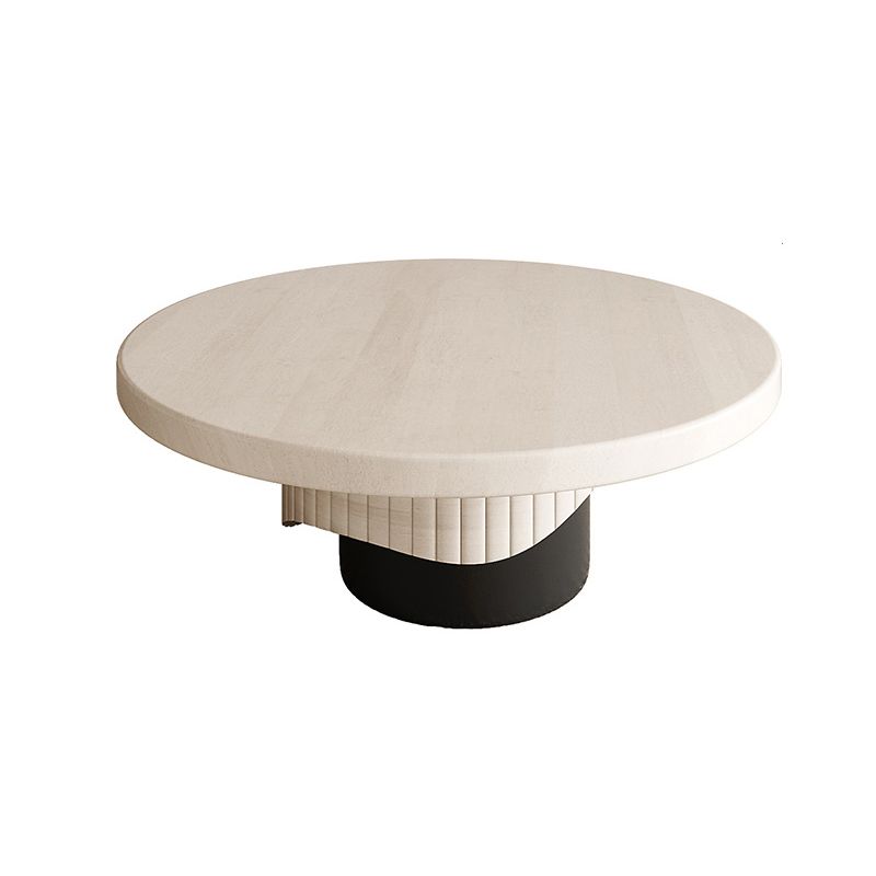 Nordic Wood Pedestal Coffee Table Macaroon Round Nesting Coffee Table