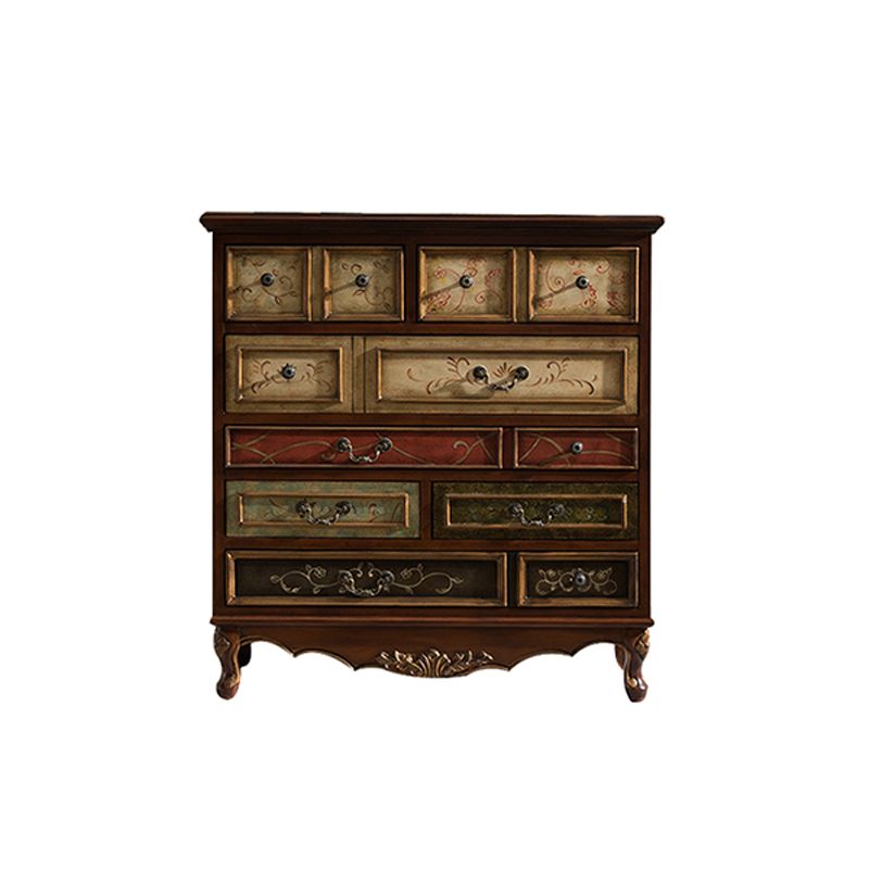 Traditional Storage Chest Solid Wood Dresser with 7/9 Drawers