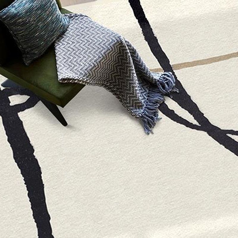 Apricot Color Piece Carpet Polyester Modern Carpet Washable Carpet for Living Room