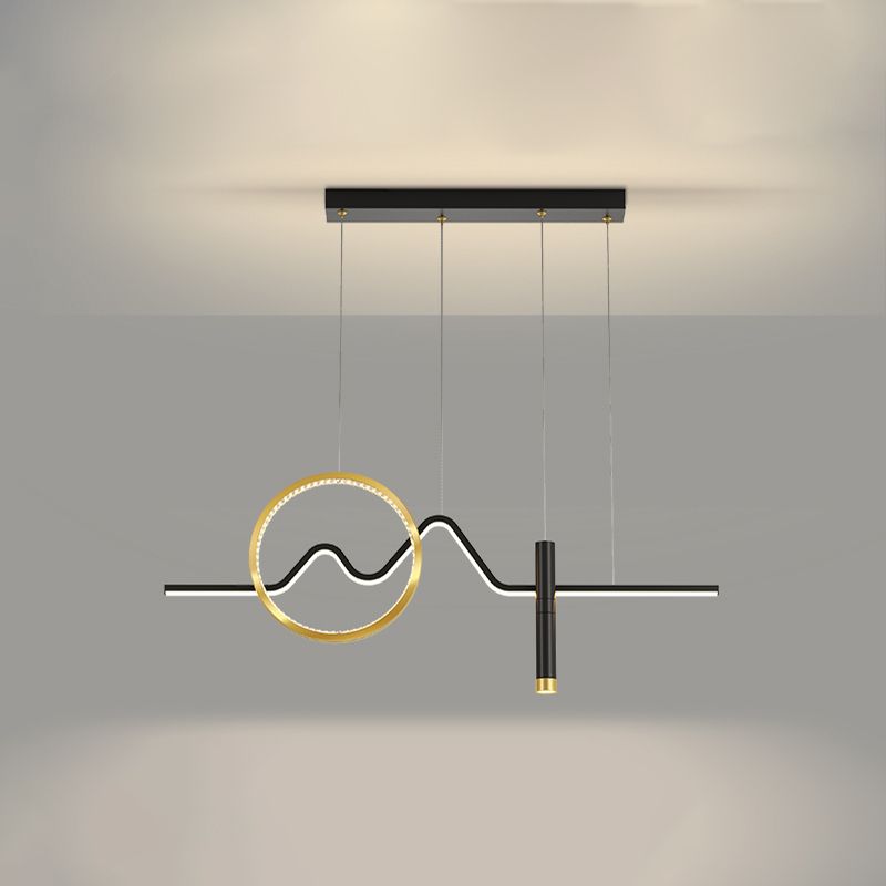 Cylinder Shape Island Lights Contemporary Style Metal Island Lighting