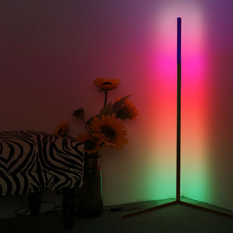 Modern Aluminium Simple Floor Lamp Geometric Line LED Floor Light for Bedroom