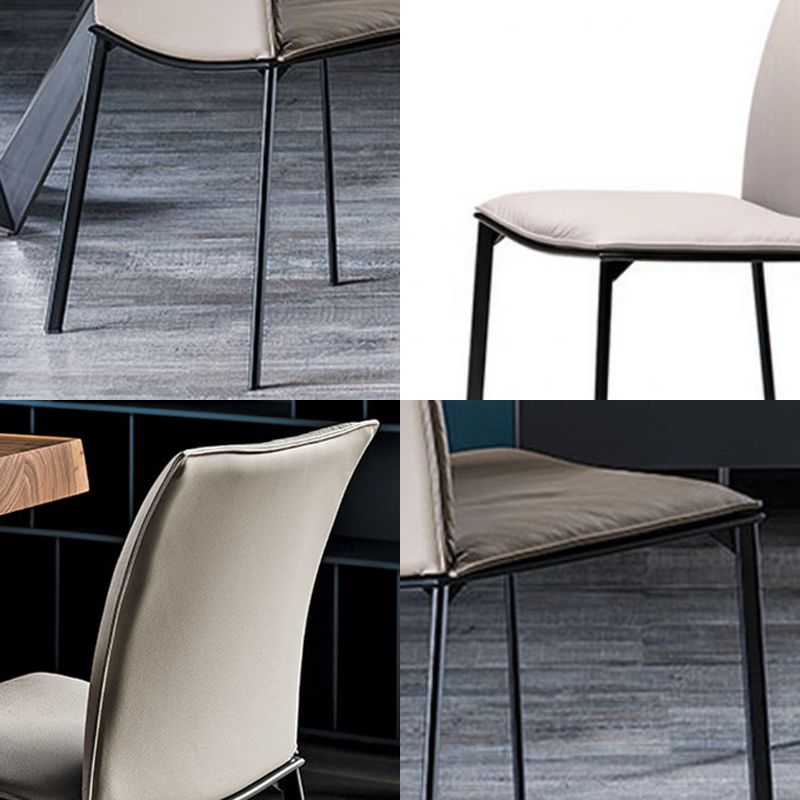 Contemporary Upholstered Dining Chairs Kitchen Dining Chair in White