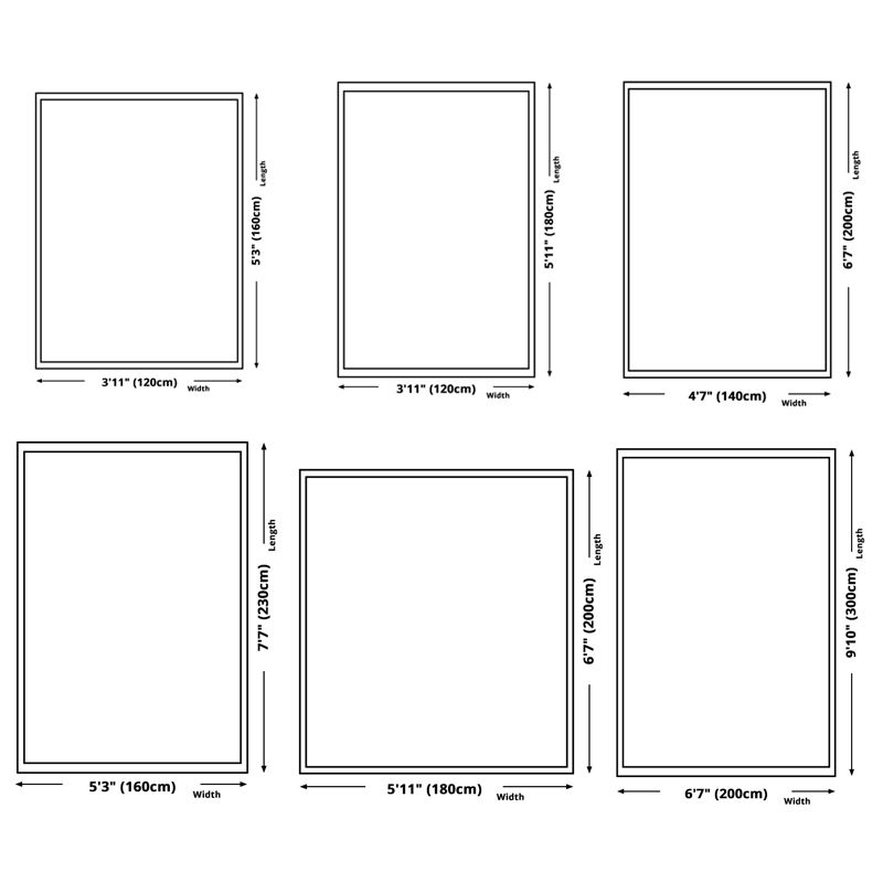 Modern Rug Geometric Design Carpet Polyester Non-Slip Backing Indoor Rug for Living Room