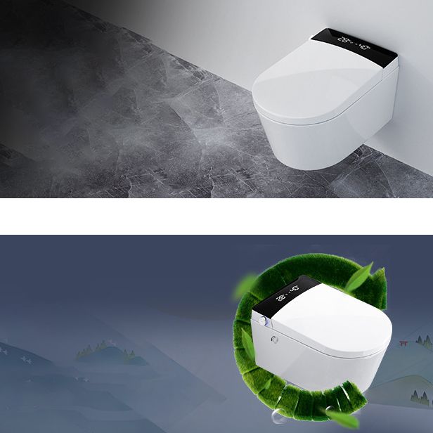 Contemporary 1-Piece Bidet Toilet Wall Mount Toilet Bowl for Washroom