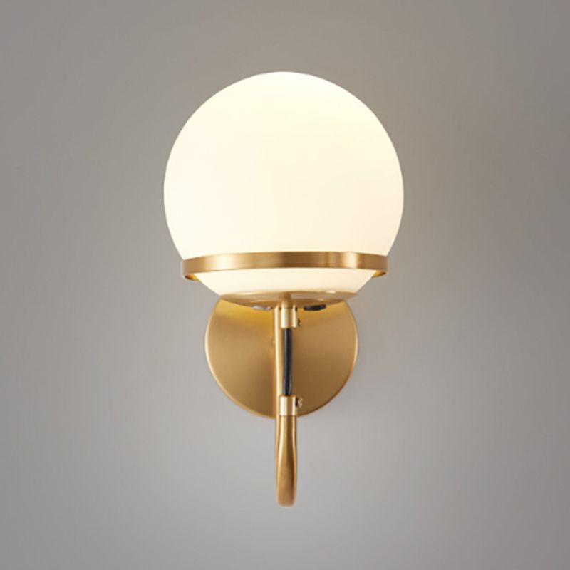 Global Wall Lighting Modern Glass 1 Light Rustic Wall Sconces in Gold