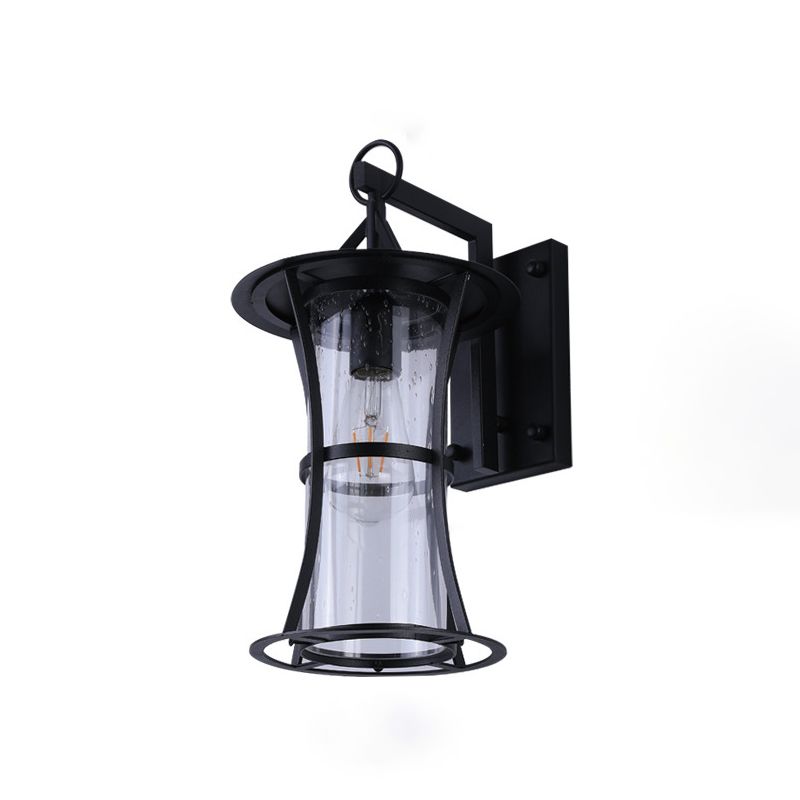 Black Industrial Sconce Light Fixtures Wrought Iron Wall Lamp Sconce for Garden