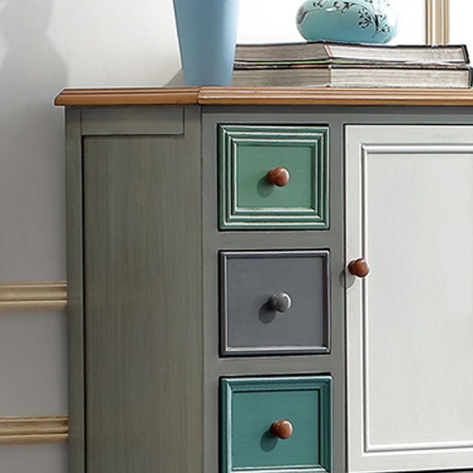 Industrial Accent Cabinet Handcrafted Cabinet in Antique Finish