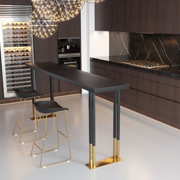 Industrial Style 1/2/3 Pieces Bar Table Set Rectangle Bar Table with High Wood Stools