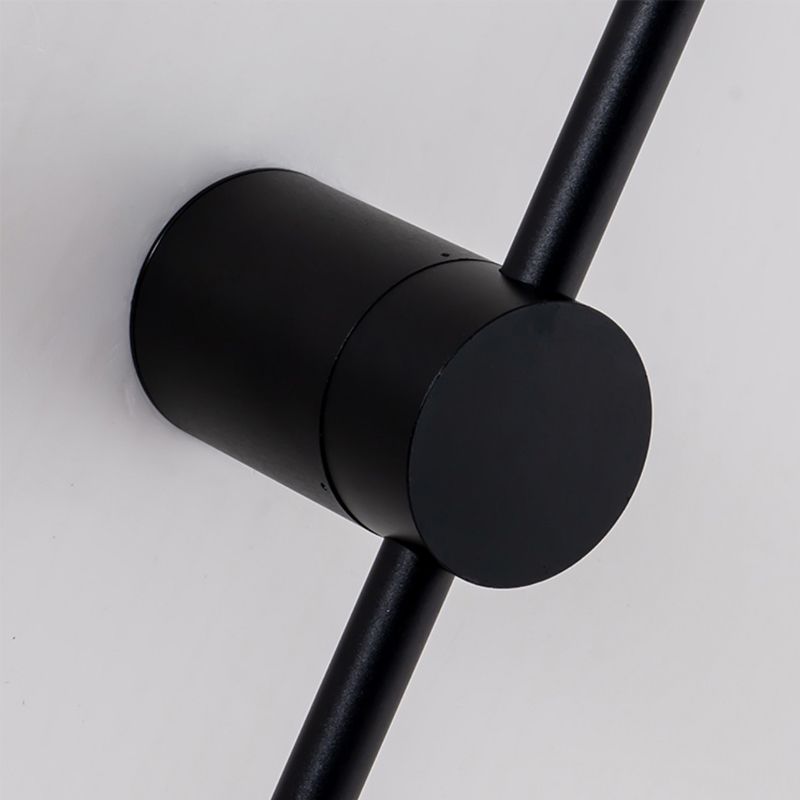 Modern LED Metal Wall Sconce Linear Shape Wall Light with Silicone Shade for Bedroom