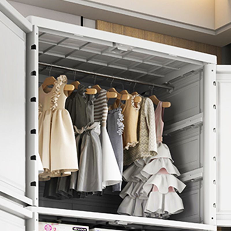 Rectangular Plastic Wardrobe Teen Style Bedroom Wardrobe Closet