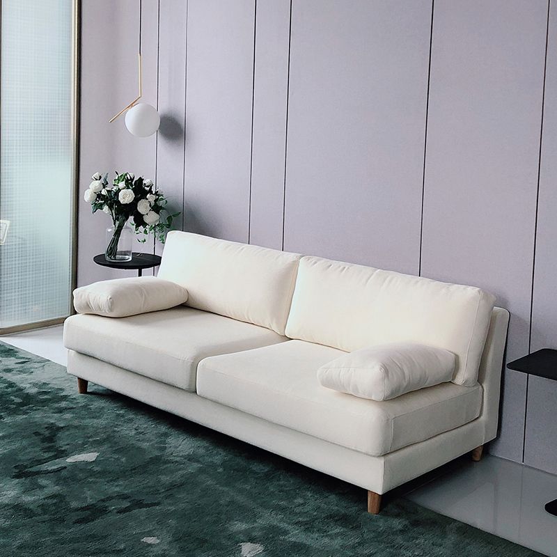 28.3" H Contemporary Linen Pillow Top Arm Loveseat for Apartment