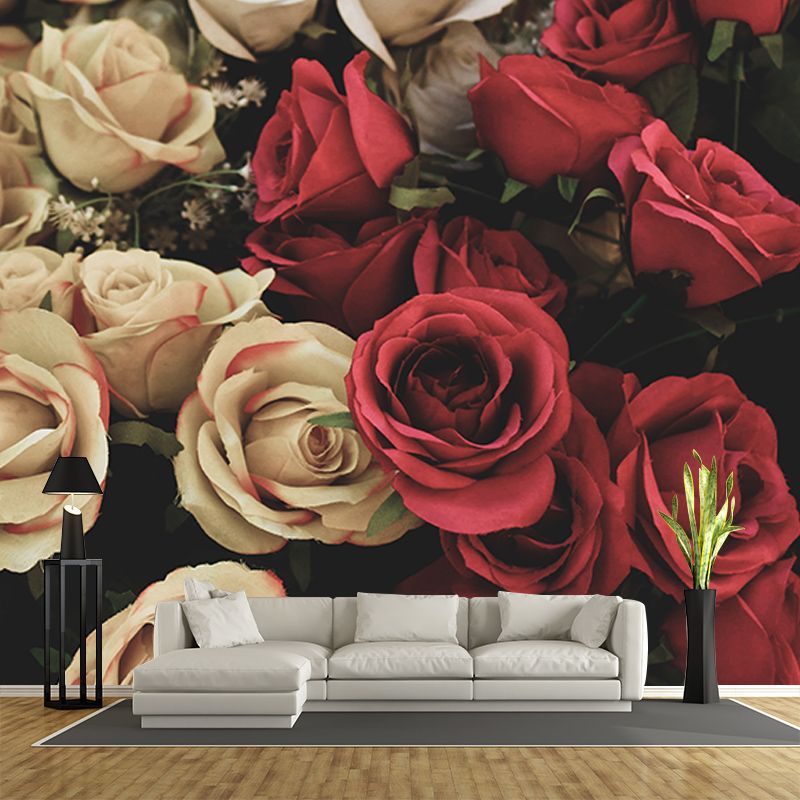Environmental Wall Mural Wallpaper Beautiful Roses Living Room Wall Mural