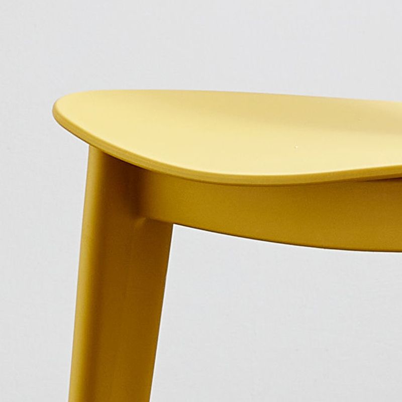 Contemporary Kitchen Dining Side Chair Open Back Plastic Chair