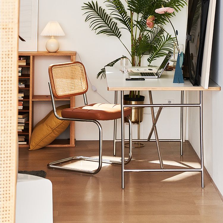 Rectangle Dining Table Industrial Wooden Kitchen Table with Seld Base