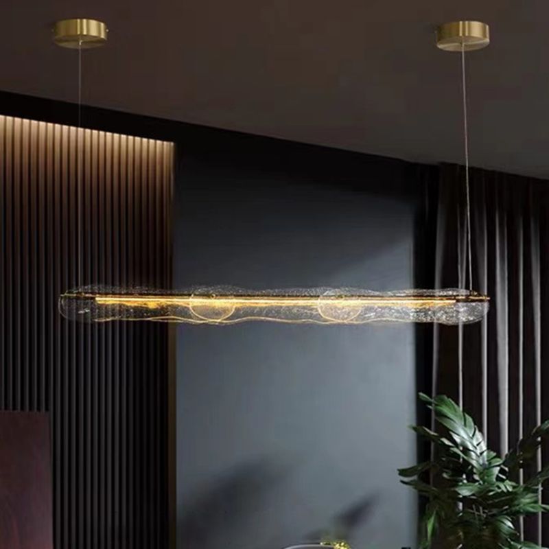 Nordic Style Copper Hanging Lamp Geometry Shape Island Light Fixture for Bedroom